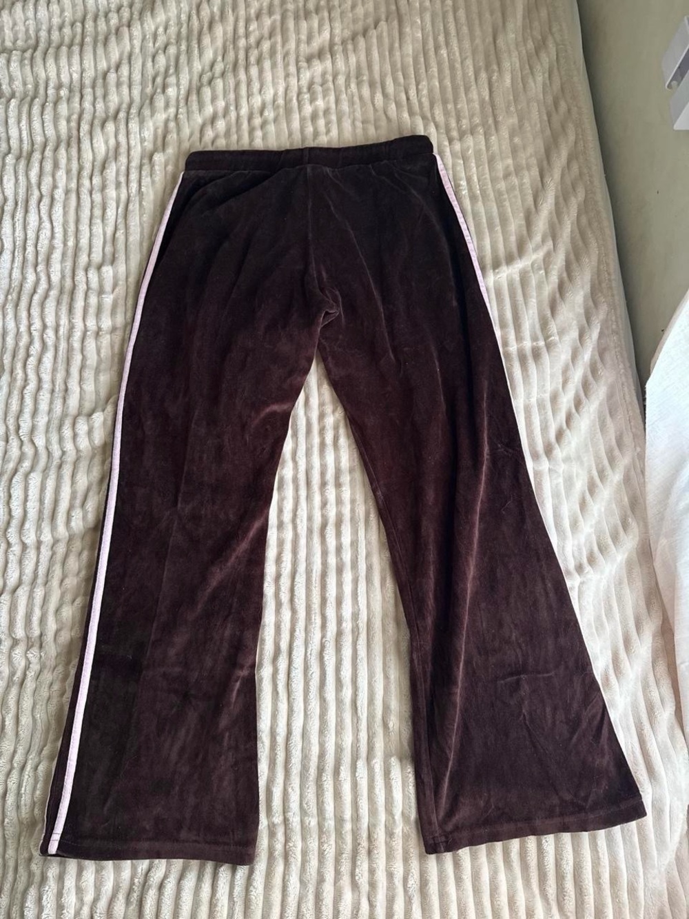Vintage Y2K velour pink and brown sporty track pants - Picture 5 of 7